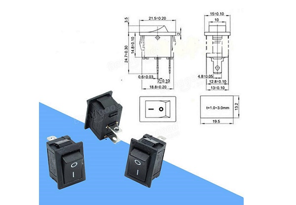 Вимикач клавішний mini KCD1-101 ON-OFF