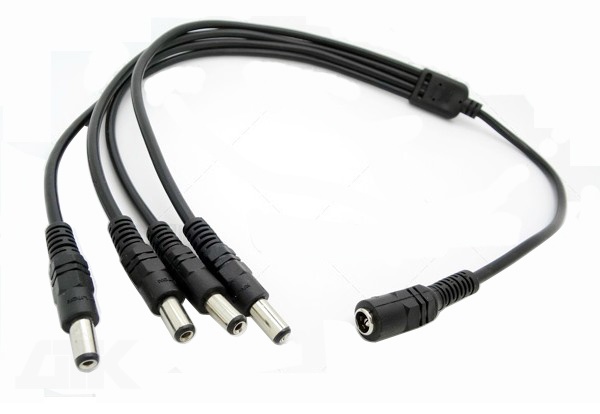 Кабель дільник живлення GV-DCS 1/4, 12V, на 4 DC відеоспостереження.