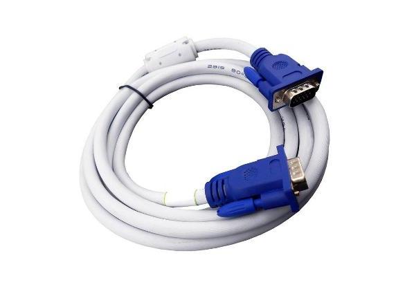 Кабель VGA 3 + 4 1.5m, male to male (тато-тато), 1 ферит, біло-синій, пакет Q200